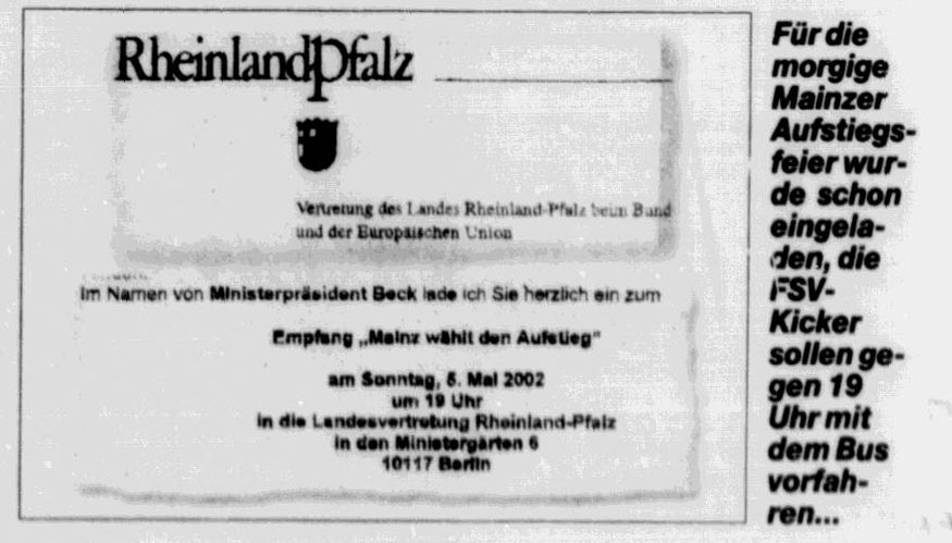 Einladung zur Aufstiegsfeier in die Landesvertretung Rheinland-Pfalz